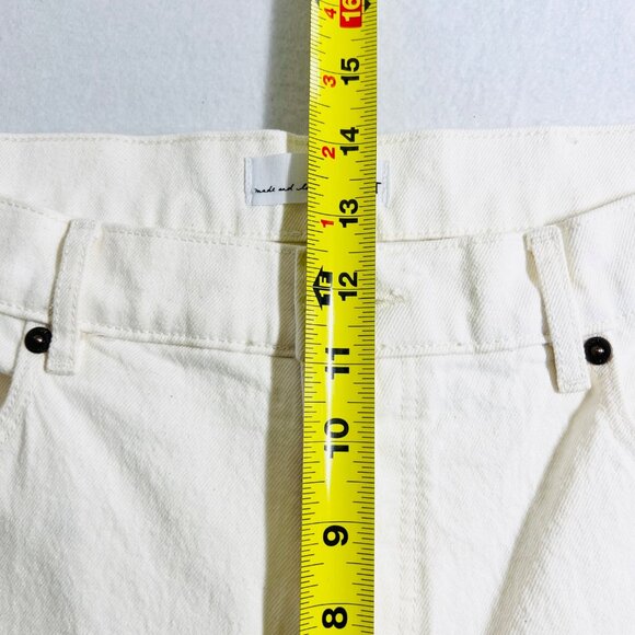 Loft Women's High-Rise Straight-Leg Stretch Cream Denim Jeans Size 31/12 NWOT - Picture 11 of 11